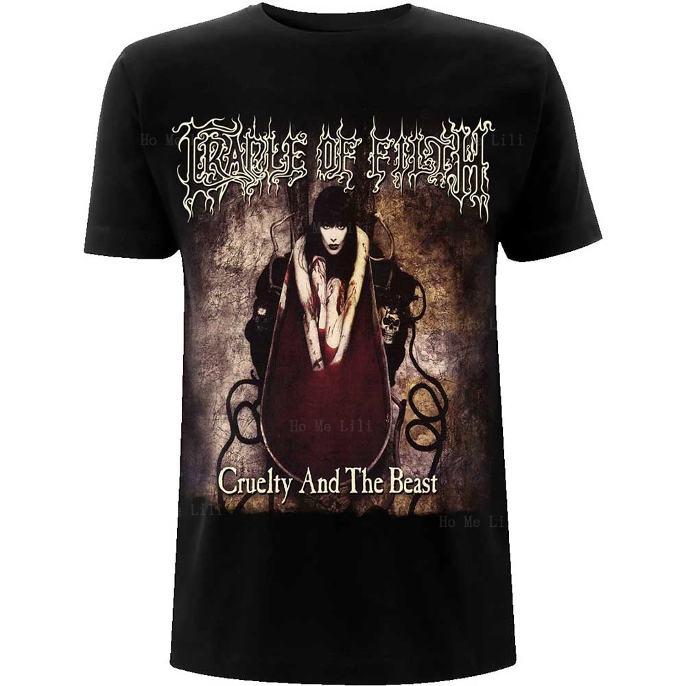 Футболка Cradle Of Filth с изображением жестокости и чудовища, футболка оверсайз, мужская одежда