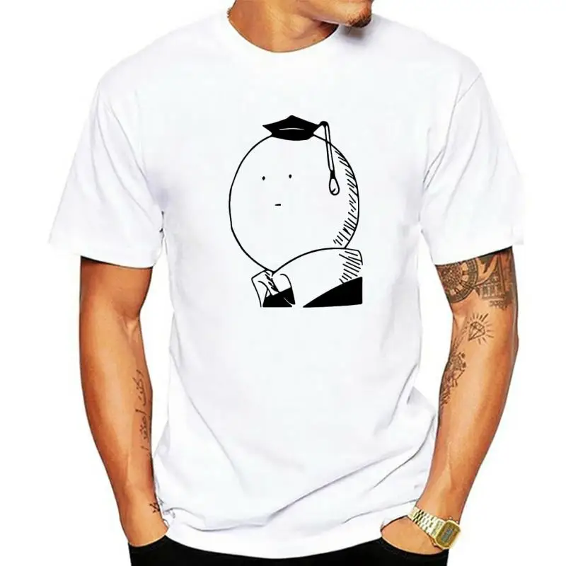Футболка Funny Assassination Classroom Koro Sensei, Мужская футболка с круглым вырезом из 100% хлопка, футболки с коротким рукавом, топы в подарок на день рождения