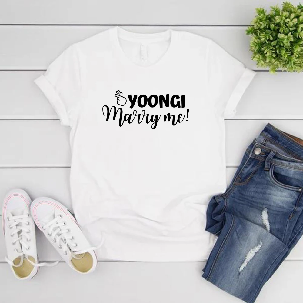Футболка Yoongi Marry Me, Забавная футболка Min Yoongi, Футболка Bangtan Meme, Футболка для концерта K-Pop, Футболка Agust D, Топы с принтом, Одежда