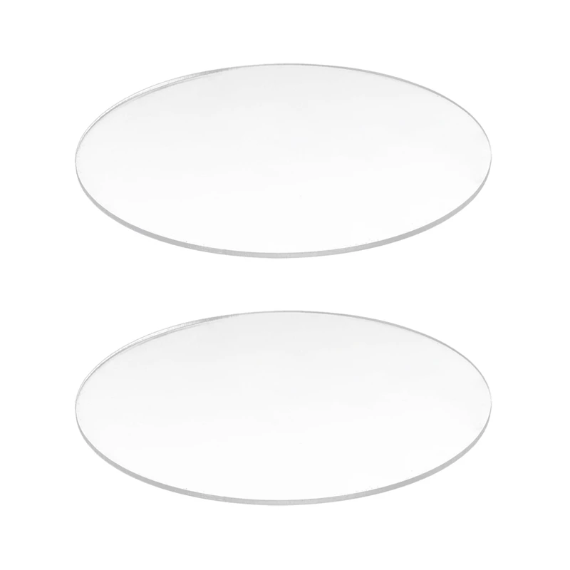 2 прозрачных зеркальных акриловых диска толщиной 3 мм, диаметр круглого диска: 70 мм