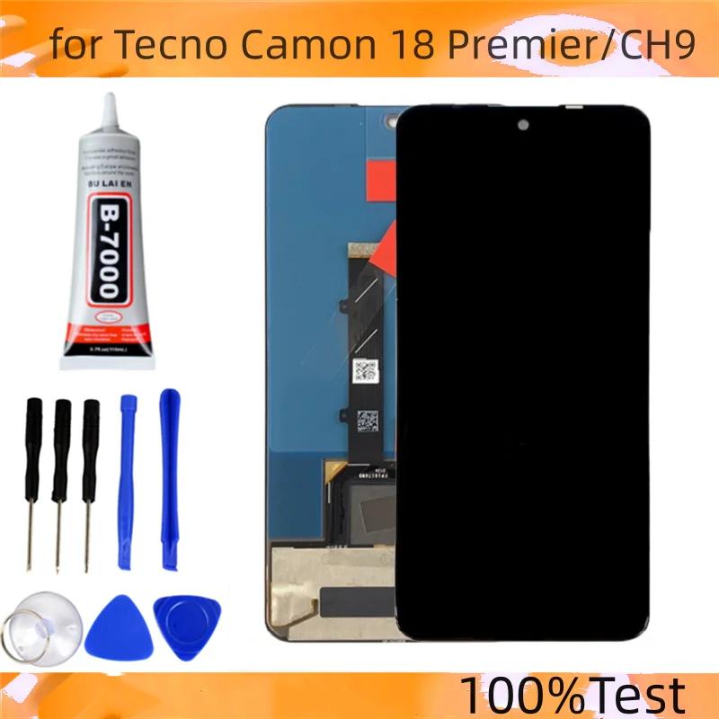 6,7-дюймовый ЖК-экран для Tecno Camon 18 Premier, компонент дигитайзера сенсорного экрана для Camon 18 Premier CH9