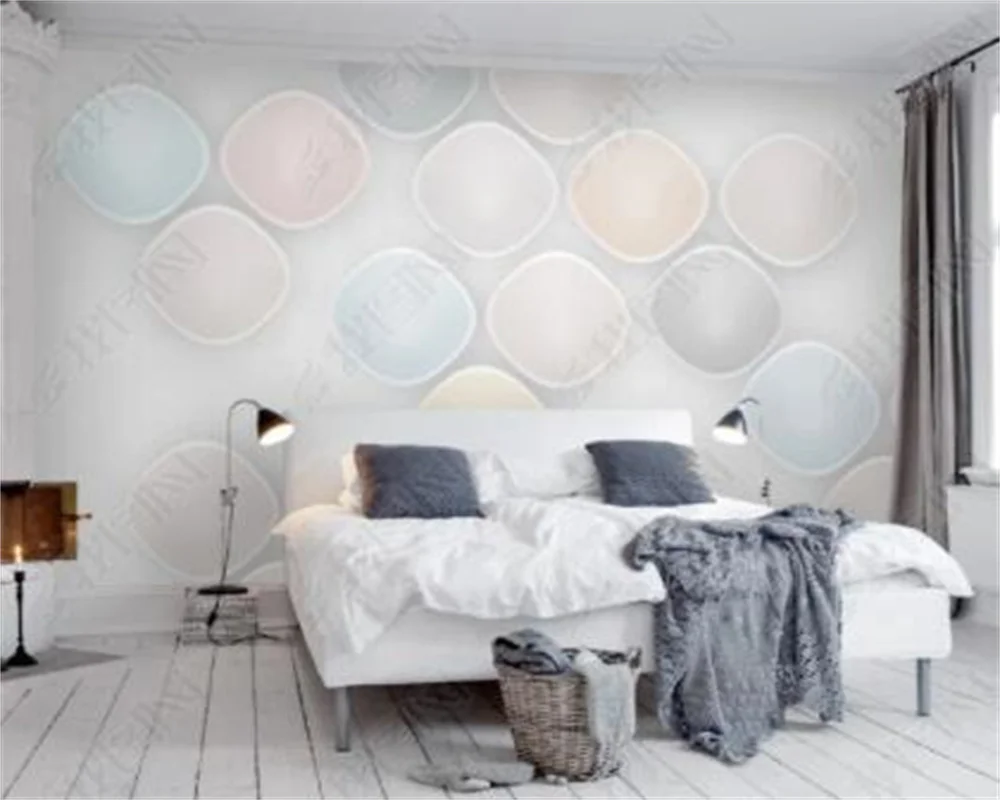 Milofi personnalisé grand nordique minimaliste stéréo TV fond mur décoration peinture