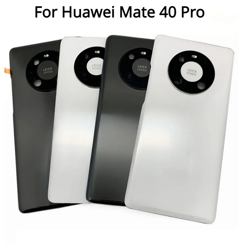 Для Huawei Mate 40 Pro/Mate 40 Задняя стеклянная крышка батарейного отсека, задняя дверь, корпус, задняя крышка, Запасные части