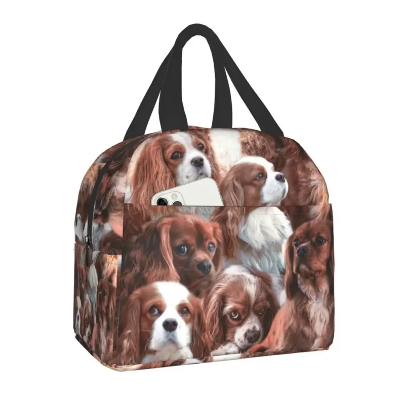 Милая собачка Кавалер Кинг Чарльз Спаниель, Термоизолированная сумка для ланча, женский Многоразовый контейнер для ланча для работы, учебы, путешествий, пикника