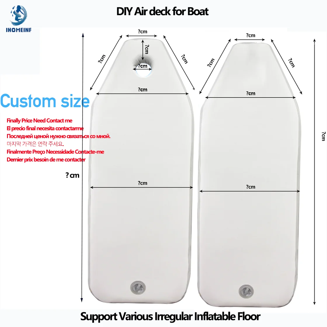 Поддержка различного нерегулярного надувного пола для надувной палубы лодки, изготовление на заказ, размер DIY, ПВХ, пол воздушной палубы для штурмовой лодки