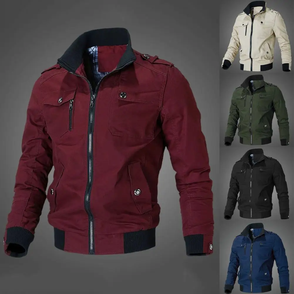 Потрясающее осеннее пальто, универсальная куртка-бомбер с эполетами, воротник-стойка, эластичный низ, пальто