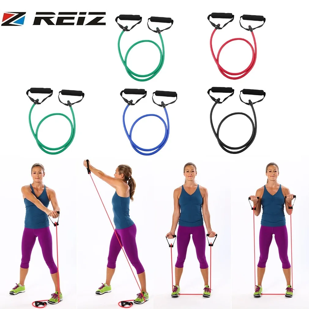 Резино-латексный фитнес-эспандер REIZ, веревочная трубка, эластичные упражнения для йоги, пилатеса, тренировки 2017, силовые тренировки в домашних условиях