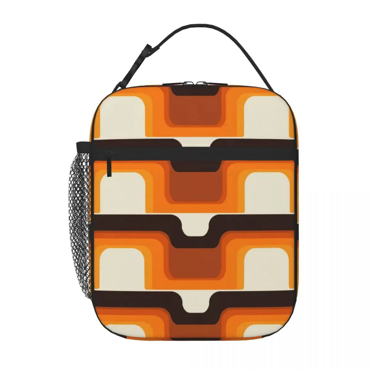 Современный стиль середины века соответствует 1970-м Оранжевым сумкам для ланча, милым сумкам для ланча, женским сумкам для ланча